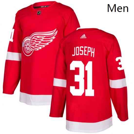 Mens Adidas Detroit Red Wings 31 Curtis Joseph Authentic Red Home NHL Jersey